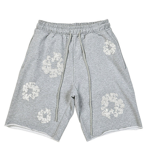 Denim Tears Crystal Patch Cotton logo Design Shorts